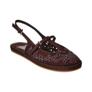 Jimmy Choo Amiee Suede Slingback Flat, Brown